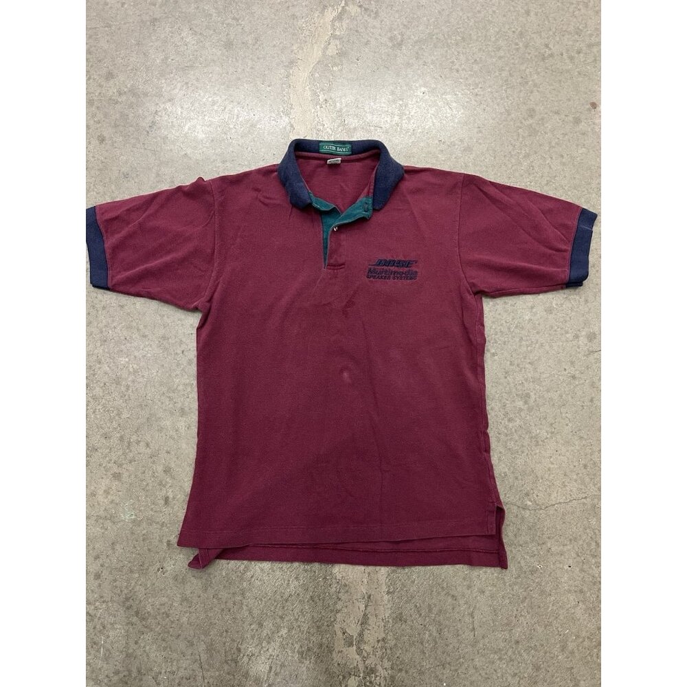 Outer banks Bose speaker system maroon polo Size medium